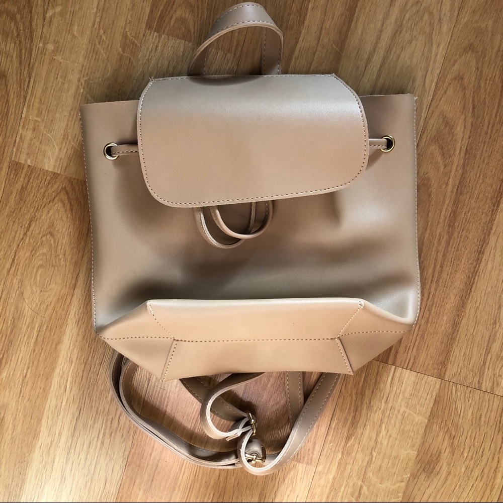 Light brown/nude small backpack